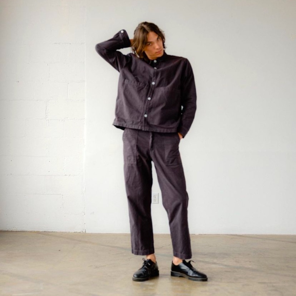 Ijji co canvas work jacket in fog